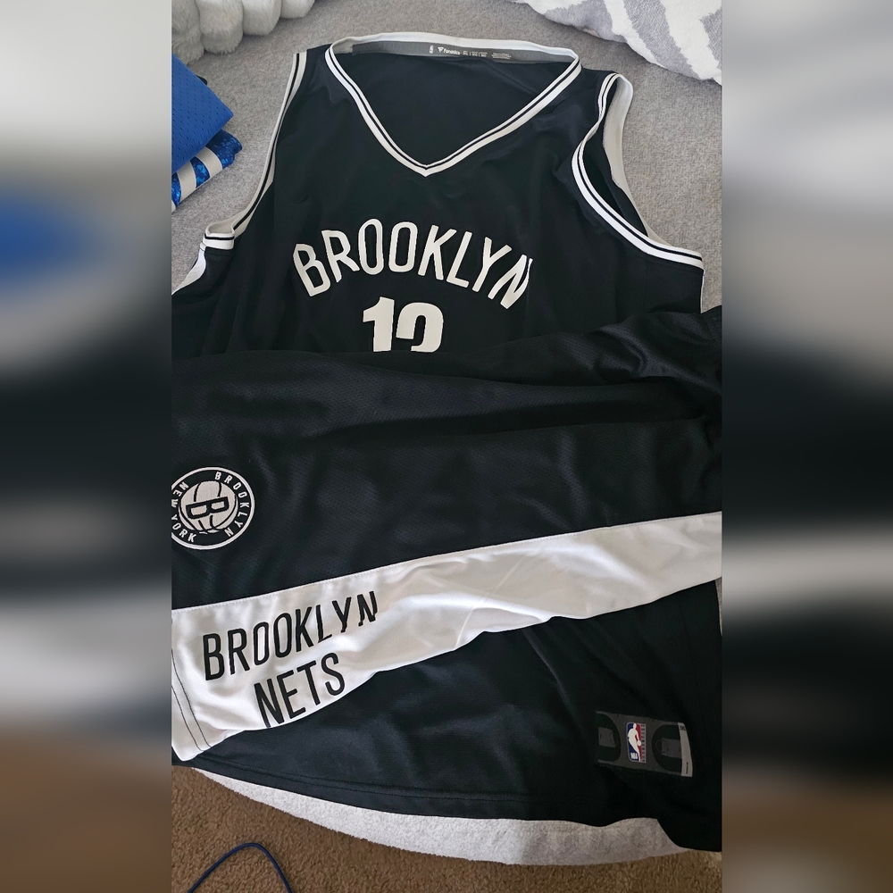 Fanatics Black and White Brooklyn Nets Jersey